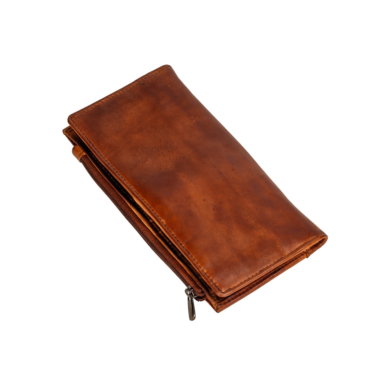 Greenwood “Elora” Long Leather Purse – Cognac