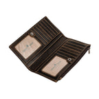 Greenwood “Elora” Long Leather Purse – Brown