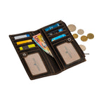 Greenwood “Elora” Long Leather Purse – Brown