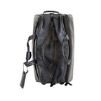 Atlas Black Leather Trolley Bag – Premium Travel Duffel with Wheels