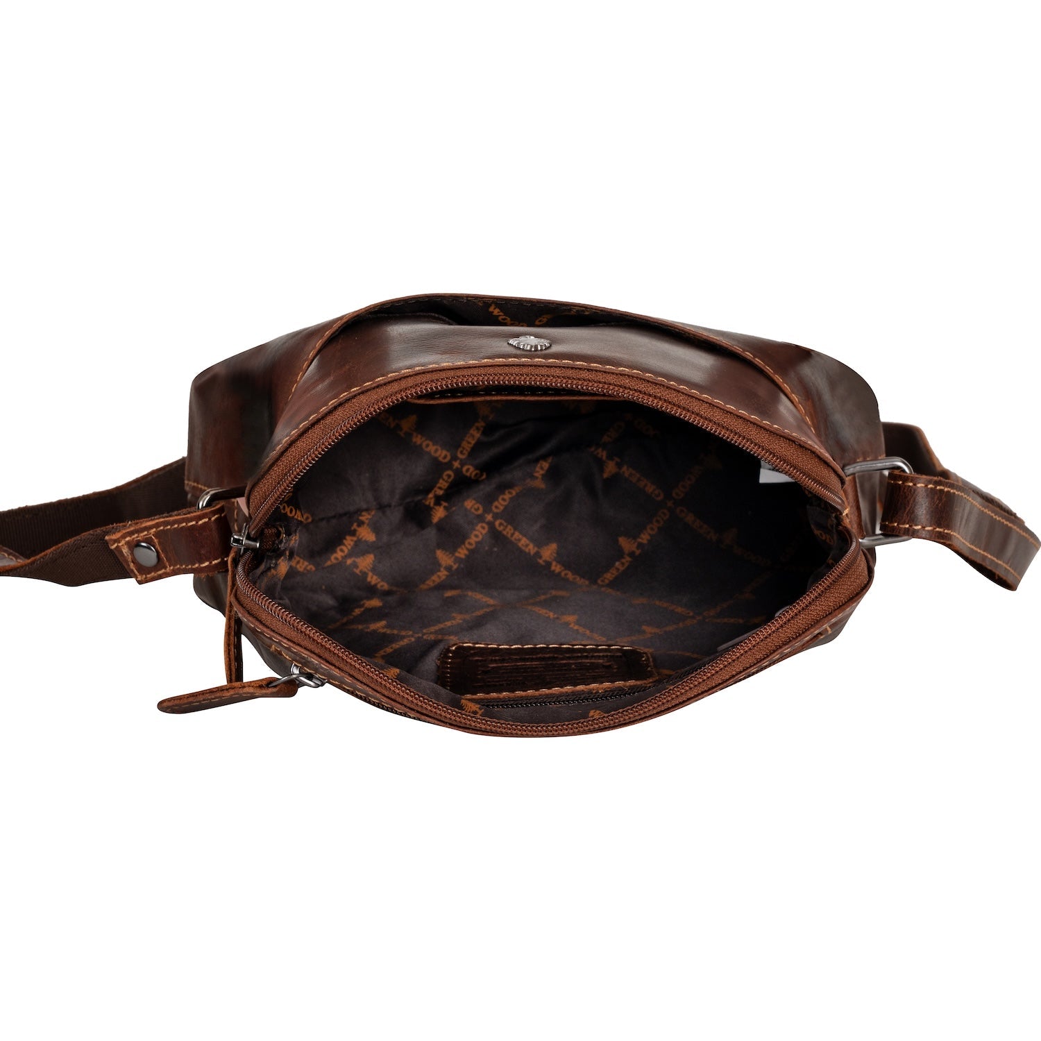 The Explorer Compact Crossbody – Vintage Sandal Leather Bag