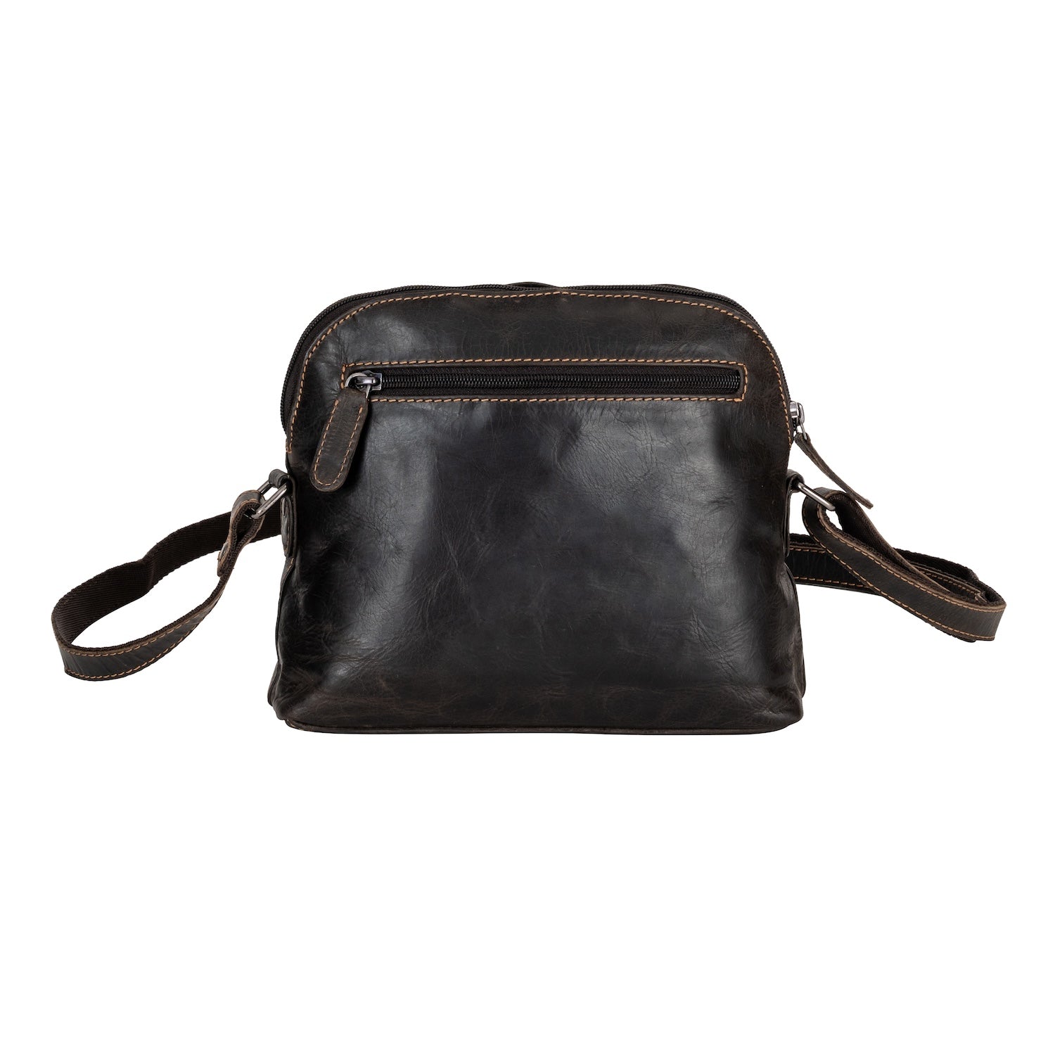 The Explorer Compact Crossbody – Vintage Brown Leather Bag