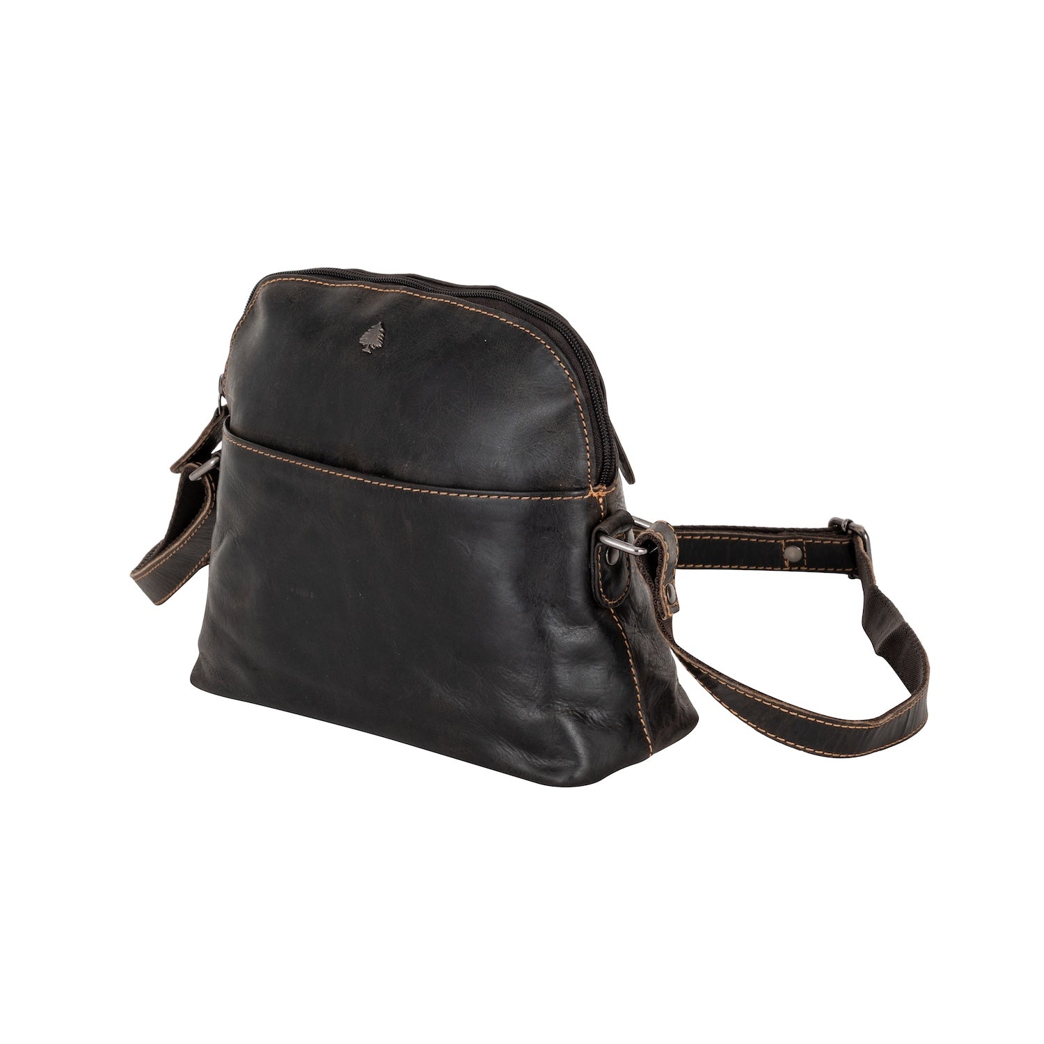 The Explorer Compact Crossbody – Vintage Brown Leather Bag