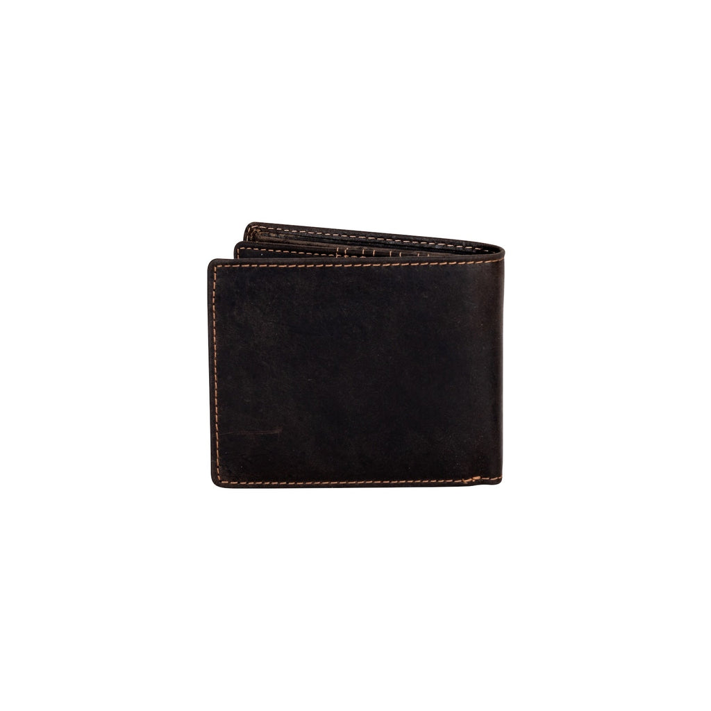 Mason RFID Leather Wallet with Coin Pocket – Brown