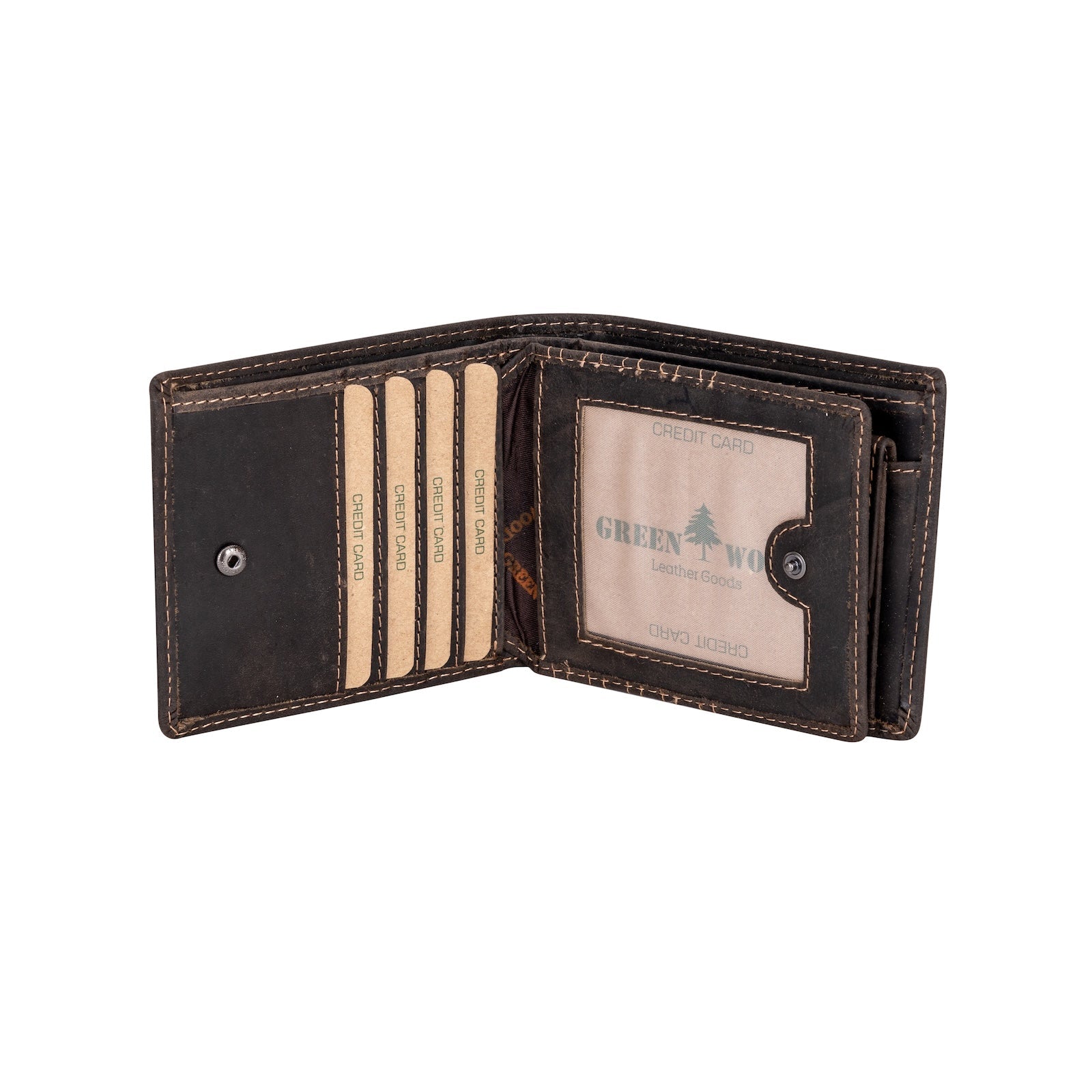 Mason RFID Leather Wallet with Coin Pocket – Brown