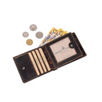 Mason RFID Leather Wallet with Coin Pocket – Brown