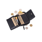 Women's Leather Wallet Tina - Balck