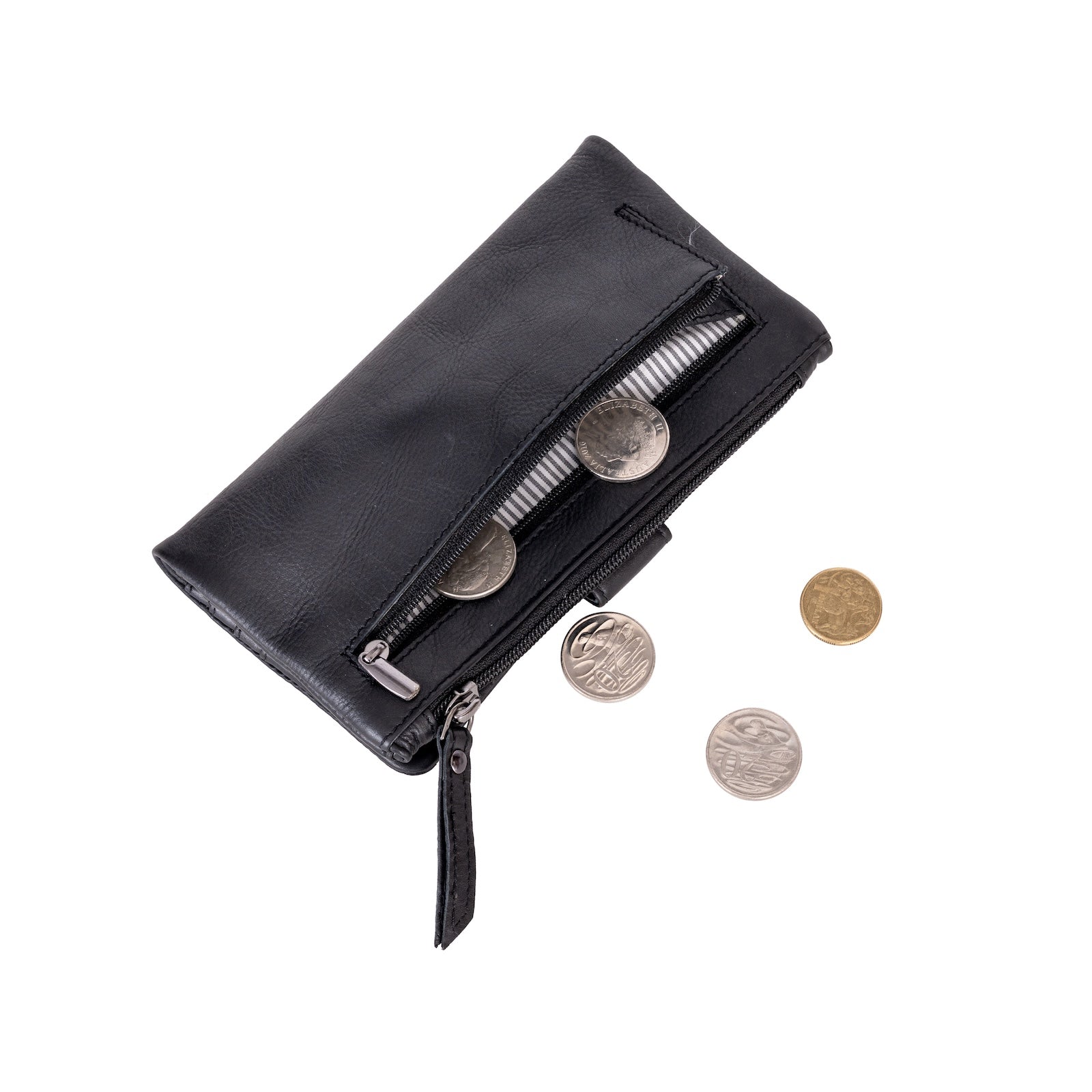 Leather Women Wallet Katie Black