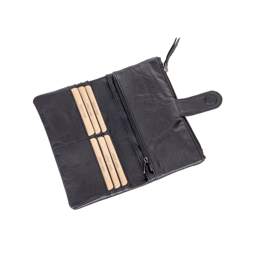 Leather Women Wallet Katie Black
